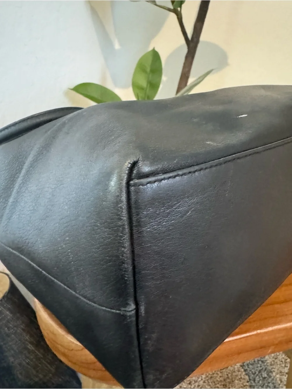 Coach Black Madison Pebbled Leather Tote with Gold Hardware